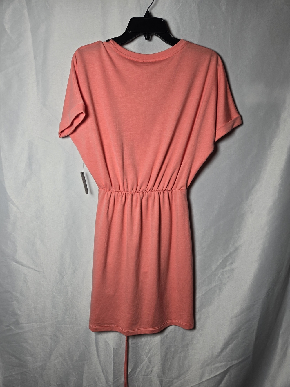 Express Coral Ruched Drawstring Mini Dress - Picture 4 of 5